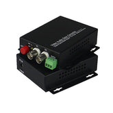 2 port Analog video fiber converters A set. PAL NTSC SECAM video over fiber extenders, FC Singlemode up 20Km for Video monitoring Security Systems and more